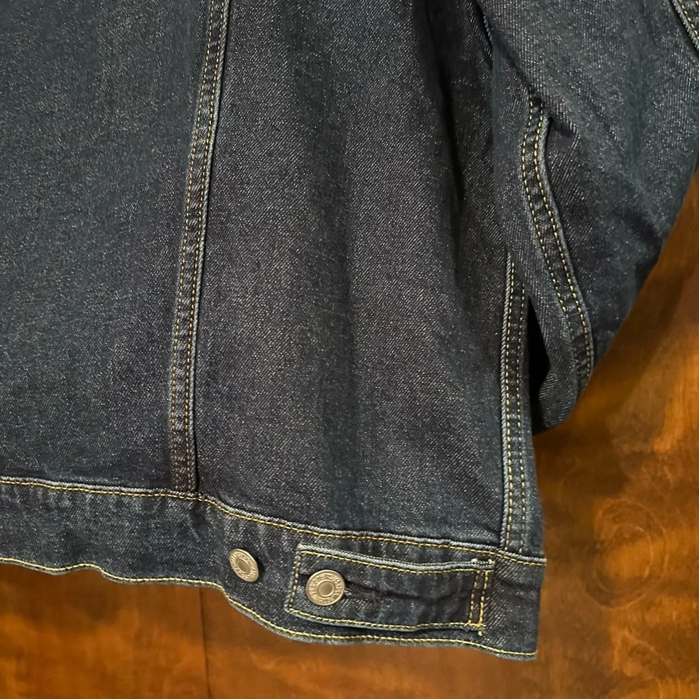 Levi's Long Sleeve Denim Trucker Jacket Mens XL Dark Blue Jean Cotton Pockets